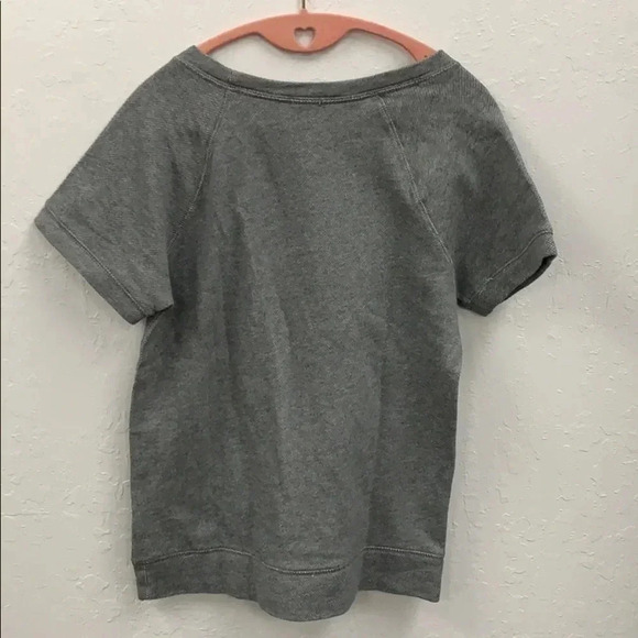 J.Crew Gray Floral Anchor Terry Sweater Top Size Small - Picture 5 of 6